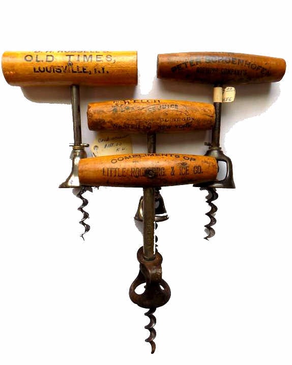 Rare Beer Whiskey Advertising Wooden Corkscrews Auction