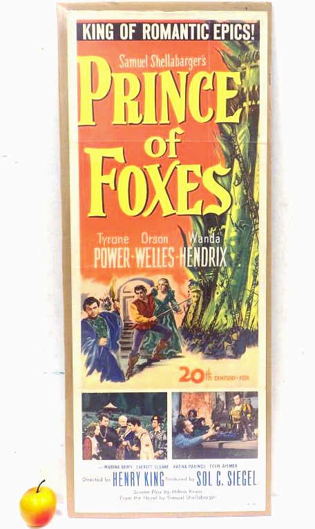 Prince Of Foxes Movie Poster Auction