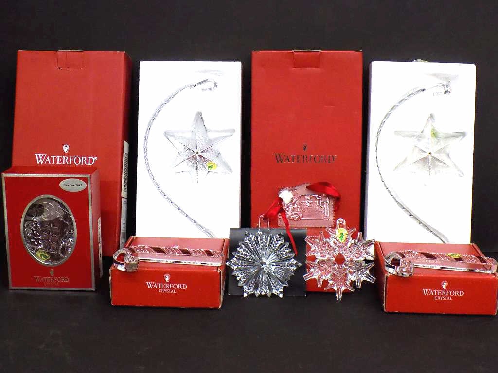 WATERFORD CRYSTAL CHRISTMAS ORNAMENTS LOT (1 of 4)