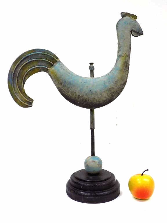 FOLK ART TIN ROOSTER DIRECTIONAL (1 of 2)