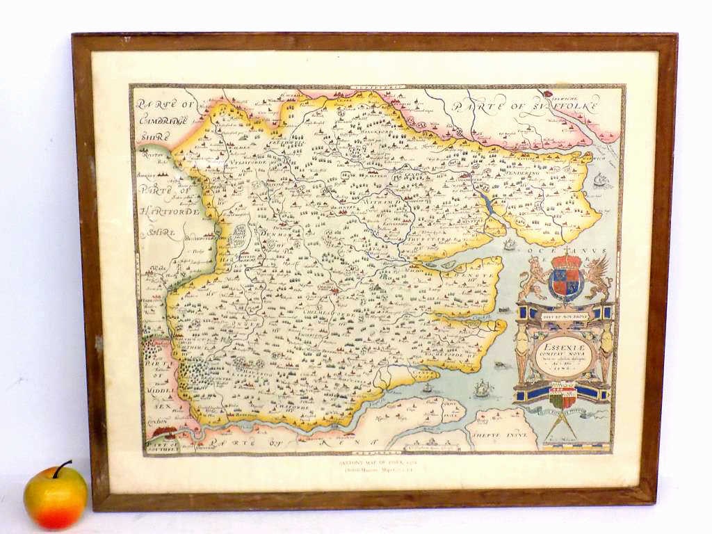 SAXTON'S MAP OF ESSEX ENGLAND 1576 MUSEUM EDITION (1 of 5)