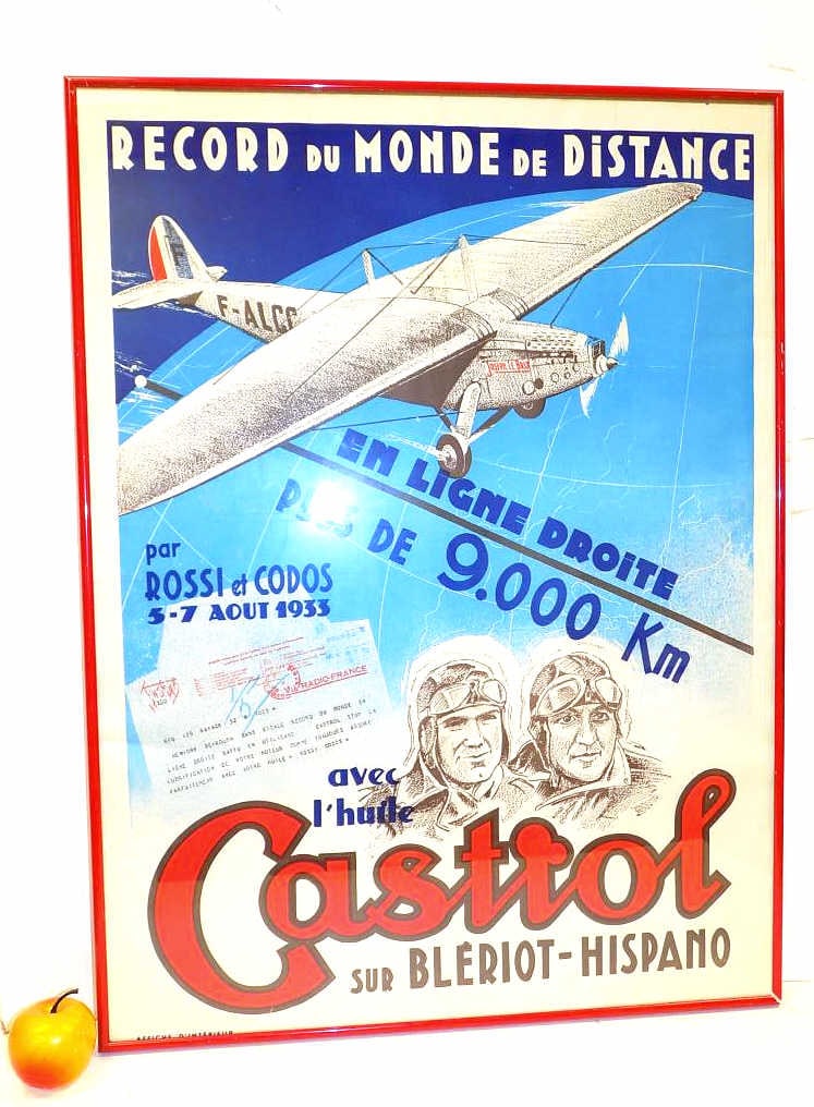 CASTROL MILITARY AIRPLANE ADVERTISING POSTER (1 of 4)