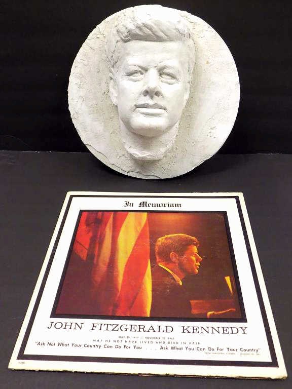 SANGER - JOHN F. KENNEDY SCULPTURE W/ RECORD (1 of 3)