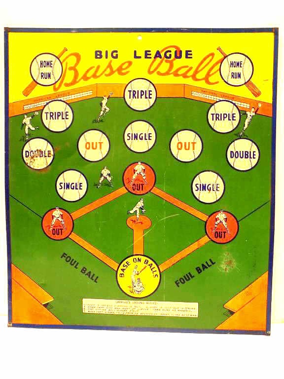 DOUBLE ADVERTISING GAME SIGN SAFETDART & BASEBALL (1 of 6)