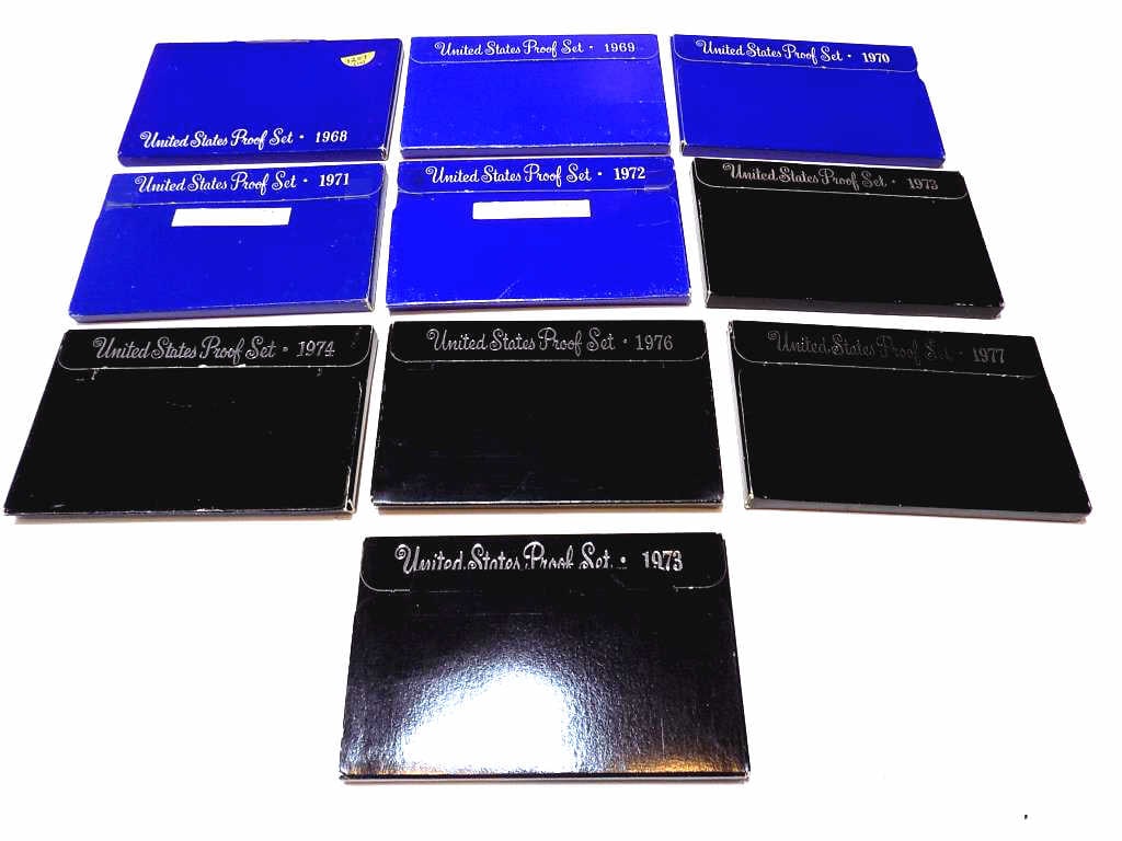 10 RANDOM U.S. MINT PROOF SET COIN GROUP (1 of 3)