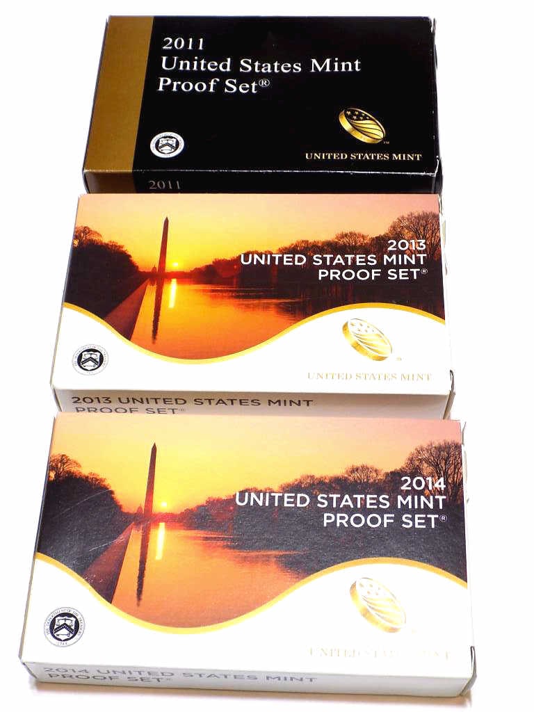 2011 2013 2014 UNITED STATES MINT PROOF COIN SETS (1 of 5)