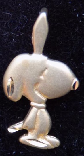 14K GOLD PEANUTS SNOOPY NECKLACE PENDANT CHARM (1 of 2)