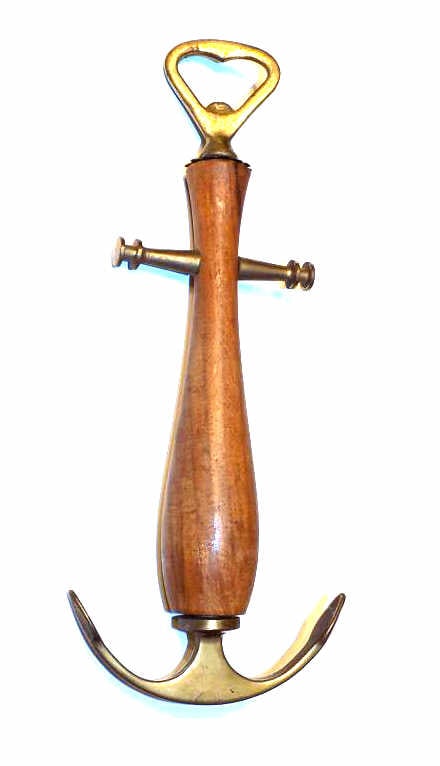 MIDCENTURY NAUTICAL SHIP ANCHOR CORKSCREW OPENER (1 of 2)