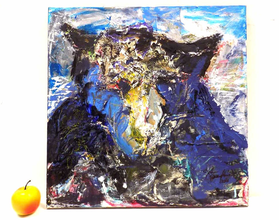 JOHN BEARDMAN - BLACK BEAR EXPRESSIONIST PAINTING (1 of 4)