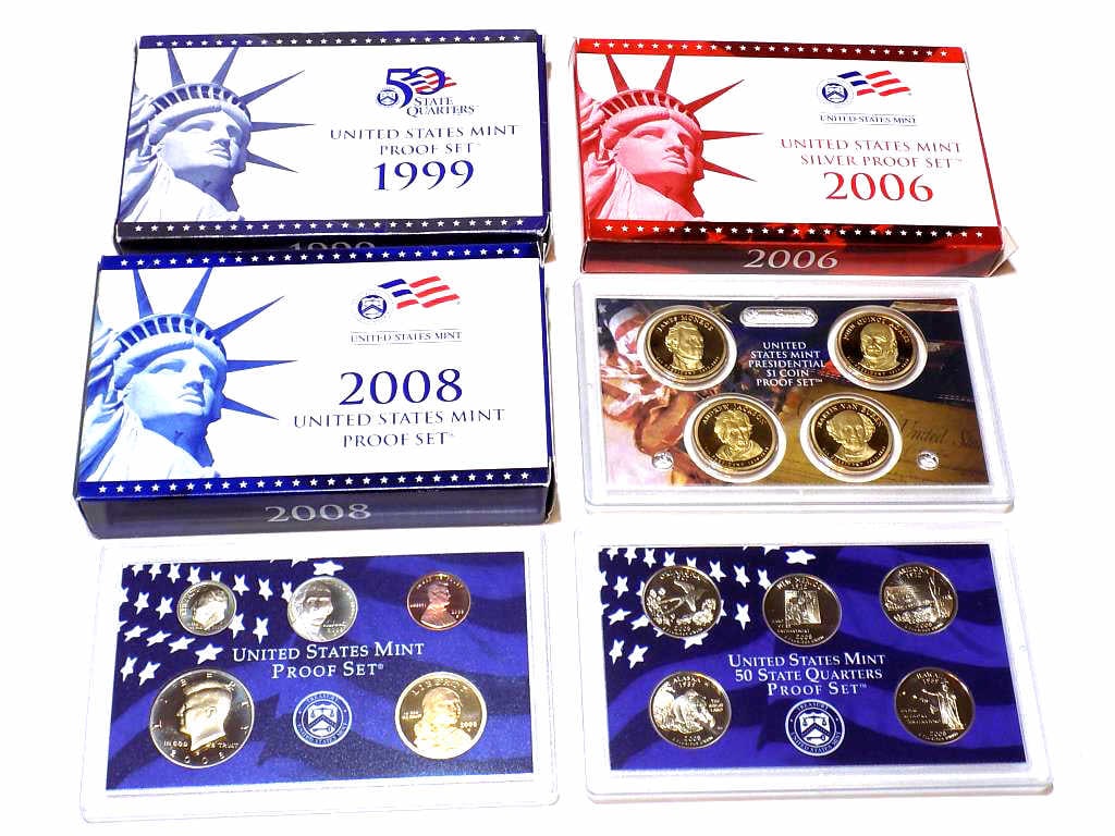 1999 2006 2008 UNITED STATES MINT PROOF COIN SETS (1 of 4)