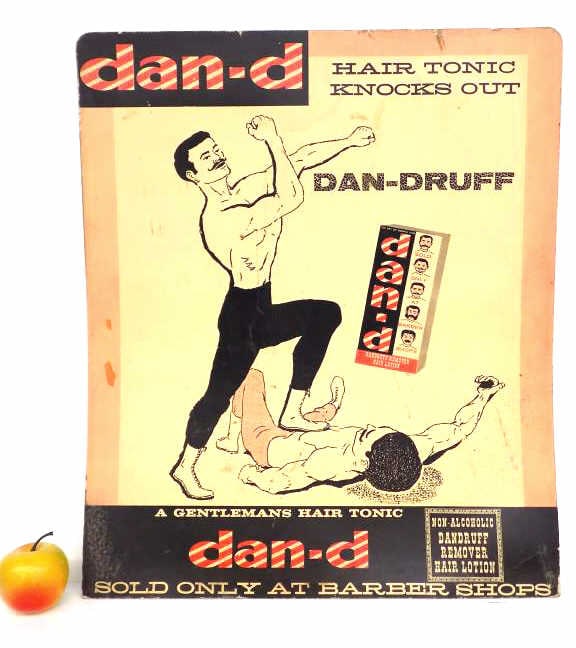 RARE DAN D BARBER SHOP ADVERTISING DISPLAY SIGN (1 of 5)