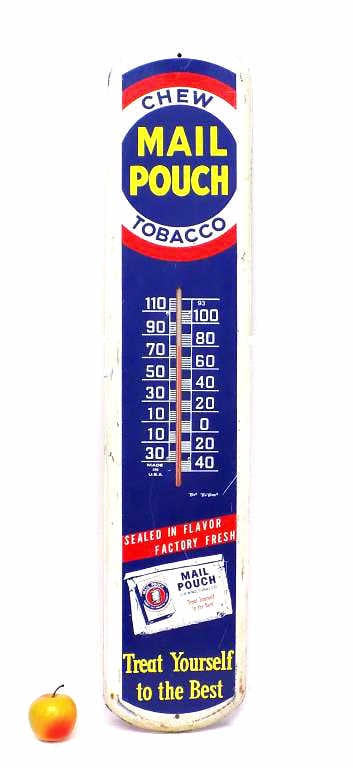 MAIL POUCH CHEW TOBACCO ADVERTISING THERMOMETER (1 of 3)