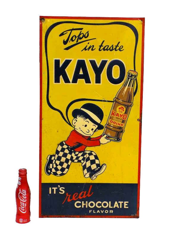 TOPS TASTE KAYO CHOCOLATE DRINK ADVERTISING SIGN (1 of 5)