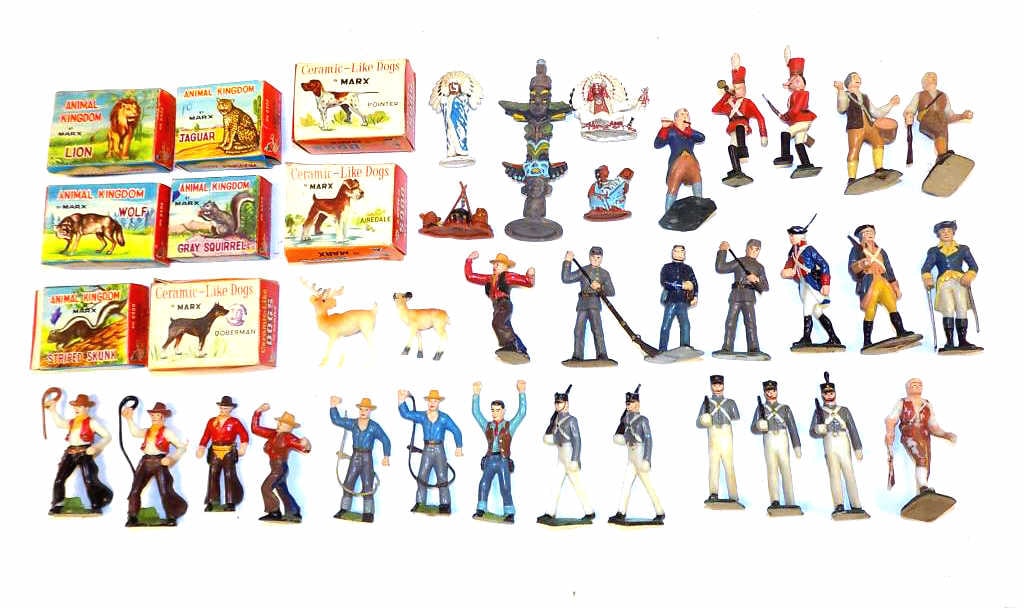 1950'S MARX ANIMAL KINGDOM W/ PLASTIC TOY SOLDIERS (1 of 4)