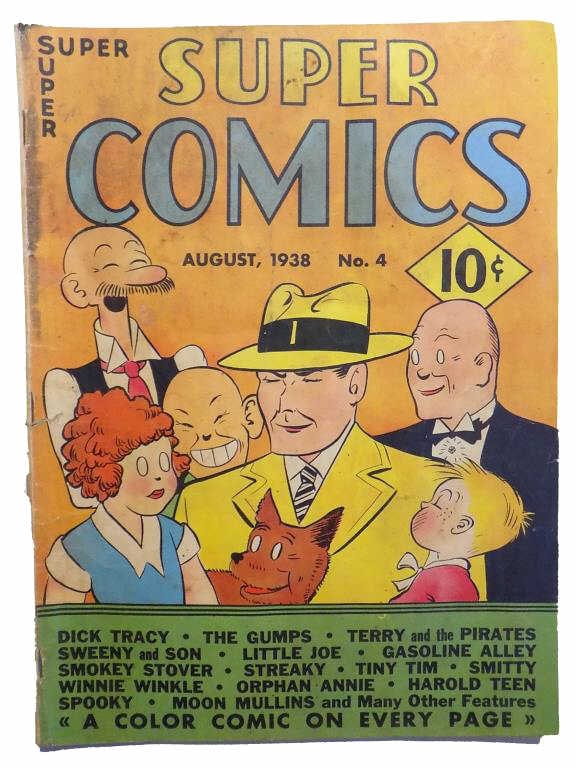 ULTRA RARE ! SUPER COMICS No 4 AUG 1938 COMIC BOOK (1 of 1)