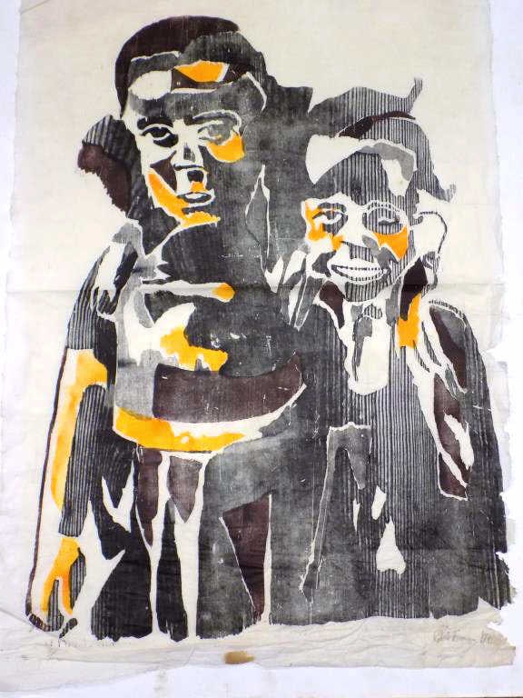 ROBERT FORMAN - MIDCENTURY FIGURES WOODCUT (1 of 3)