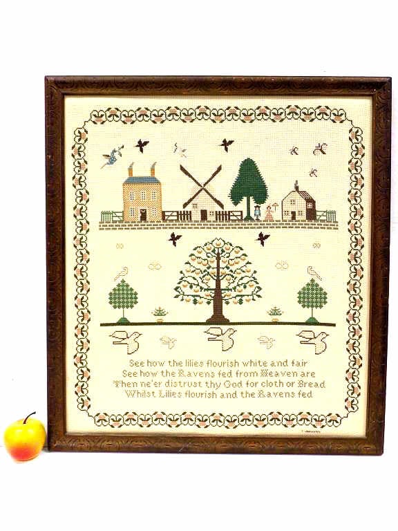 AMERICAN RELIGIOUS FOLK ART SAMPLER (1 of 4)