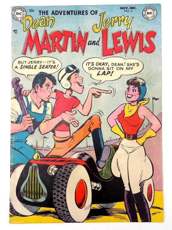 ADVENTURES DEAN MARTIN JERRY LEWIS No 3 COMIC BOOK: Rare The Adventures of Dean Martin and Jerry Lewis No. 3 Comic Book. National Comics Publications 1952 Vibrant Golden Age 10 Cent Cover. Very Good As Is Condition