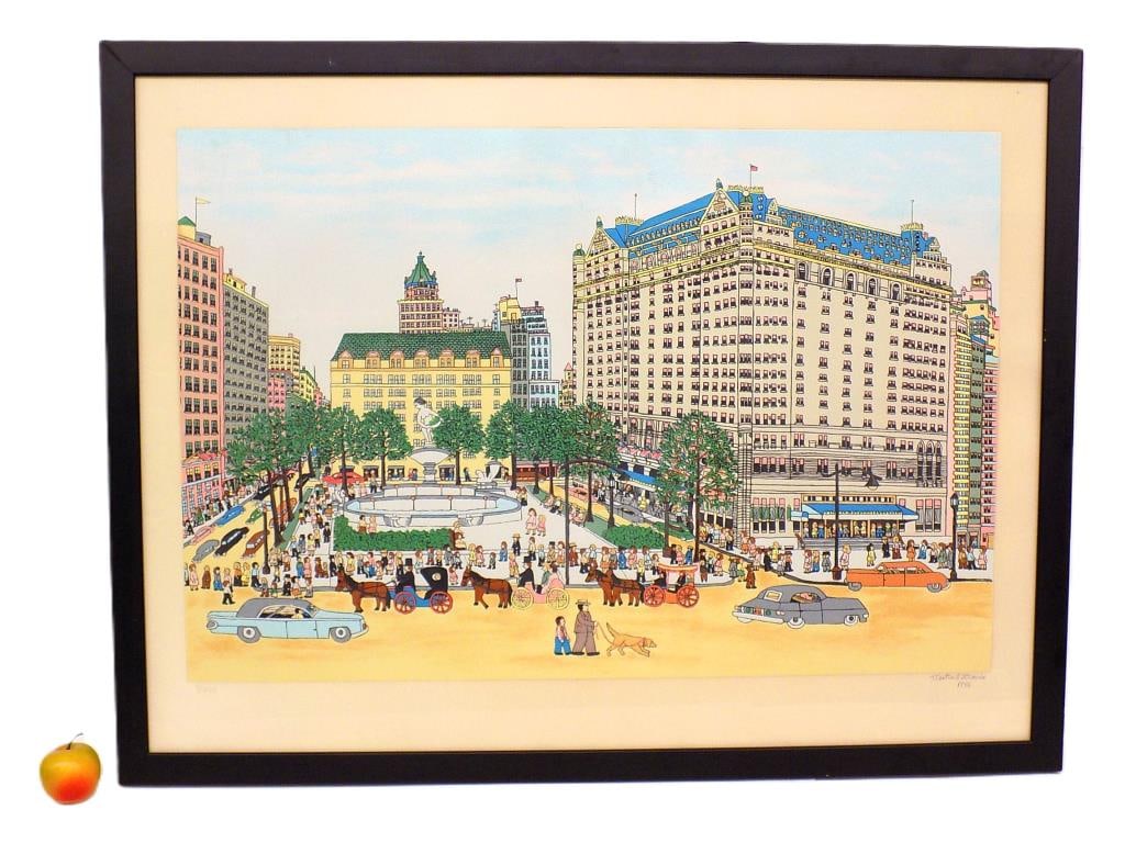 VESTIE E. DAVIS - BIG WHIMSICAL FOLK ART SERIGRAPH (1 of 9)