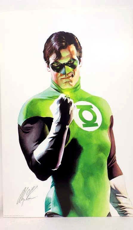 DC JUSTICE LEAGUE GREEN LANTERN ROSS SIGNED PRINT (1 of 3)