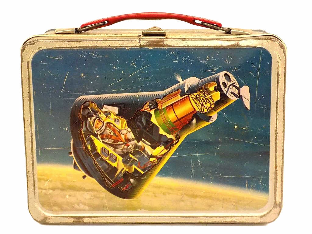 ASTRONAUT JOHN GLENN SPACE LAUNCH TOY LUNCH BOX (1 of 7)