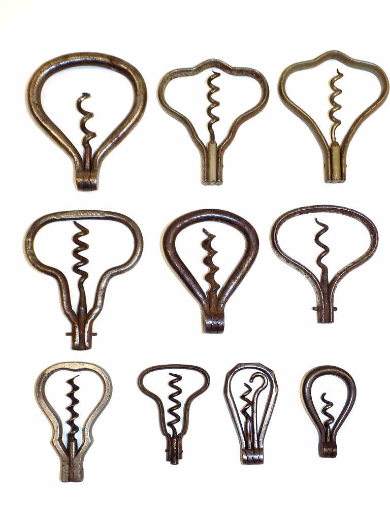 GROUP OF RARE BOW HANDLE FOLDING CORKSCREWS (1 of 3)