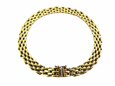 STYLISH SOLID 14K YELLOW GOLD PANTHER BRACELET