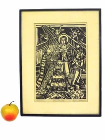 MILLI DEISSLER - HOLY JESUS WOODBLOCK PRINT