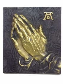ALBRECHT DURER - PRAYING HAND BRONZE PLAQUE