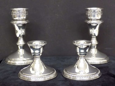 FANCY STERLING SILVER CANDLESTICKS TOWLE PRESNER
