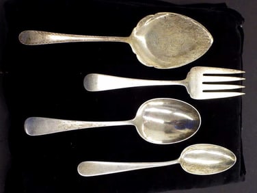 STERLING SERVING PIECES KIRK SON BLACKSTAR FROST