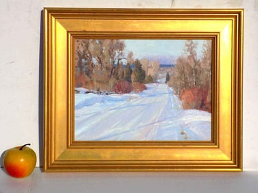 BART WALKER - WINTER ROAD PAINTING