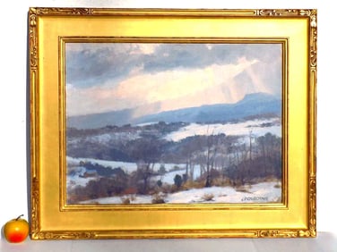 JOHN PHILLIP OSBORNE HUDSON VALLEY WINTER PAINTING