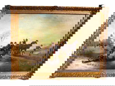 WILHELM ALEXANDER MEYERHEIM - BIG WINTER PLAY PAINTING