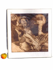 PAUL NAYLOR - ABSTRACT NUDE SIGNED ETCHING