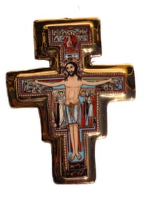 RELIGIOUS HOLY SAVIOR JESUS ICON SCENE CROSS