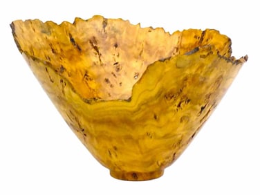 TOM FREY - MIDCENTURY ELM BURL WOOD ARTISAN BOWL