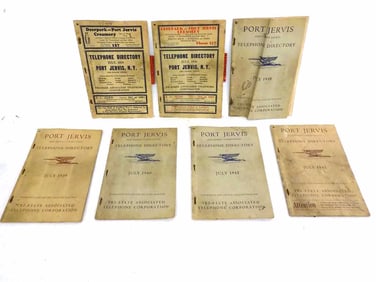 GROUP OF ANTIQUE TELEPHONE BOOKS PORT JERVIS NY