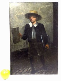 19TH CENTURY BOY PAINTING SIGNED NATIONAL ACADEMY