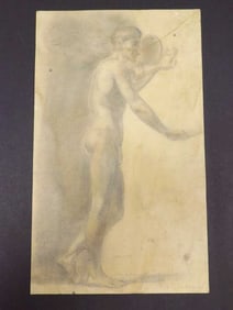 JOSE MARIA VELASCO - NUDE MALE GLADIATOR DRAWING