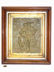 19TH CENTURY RENAISSANCE COUPLE BRONZE PLAQUE