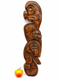 PACIFIC NORTHWEST COAST FOLK ART WOODEN EAGLE