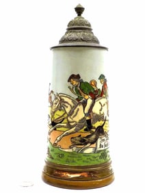 HB HAUBNER REUTHER No 521 FOX HUNTING BEER STEIN