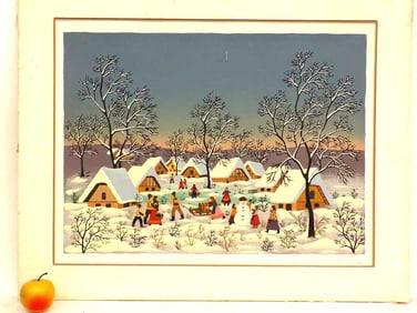 A. KOWALSKI - WINTER WONDERLAND SILKSCREEN PRINT