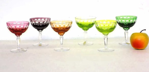 BOHEMIAN CUT TO CLEAR WINE GLASS COLLECTION