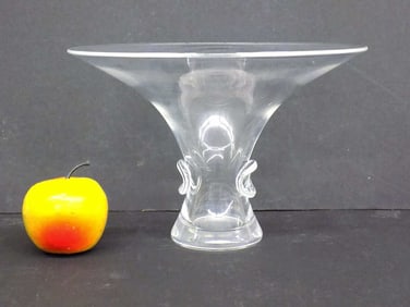 MODERNIST STEUBEN ART GLASS TRUMPET VASE