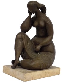 MILTON HEBALD - MIDCENTURY NUDE BRONZE SCULPTURE