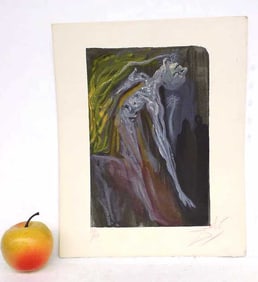 SALVADORE DALI FURIES HELL CANTO 9 SIGNED PRINT