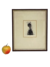 ROBERT ERNST MARX - EXPRESSIONIST WOMAN ETCHING