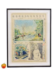 MICHAEL EISEMANN - FRENCH SCENES SIGNED LITHOGRAPH